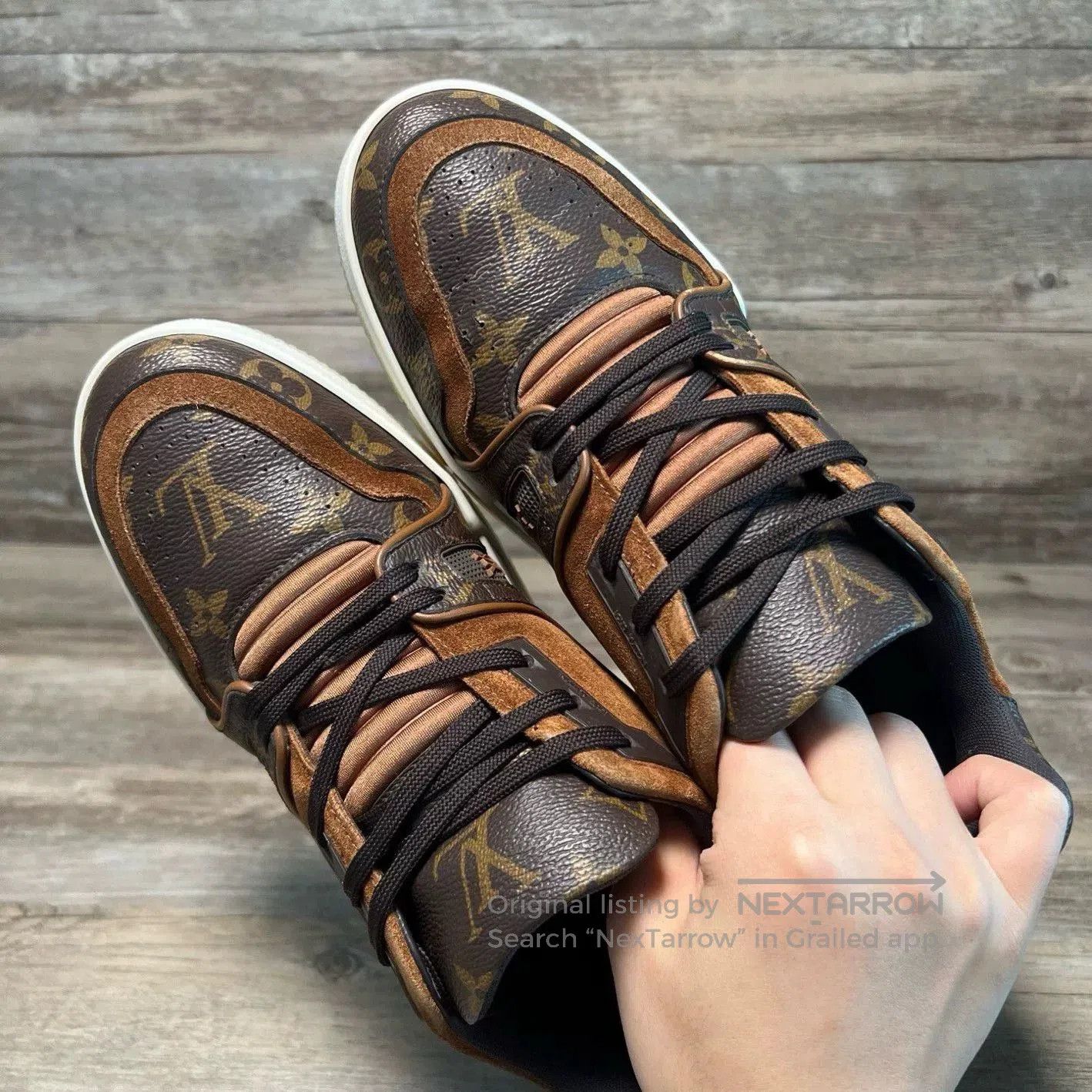 Louis Vuitton LV Trainer Monogram Brown Sneakers. Size US 6 / EU 39 - 5 Thumbnail