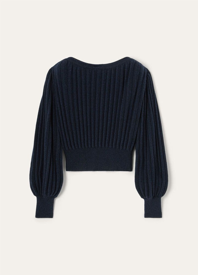 Loro Piana o1srvl11e0526 FAO9842 Fobello Sweater in Blue Size S / US 4 / IT 40 - 1 Thumbnail