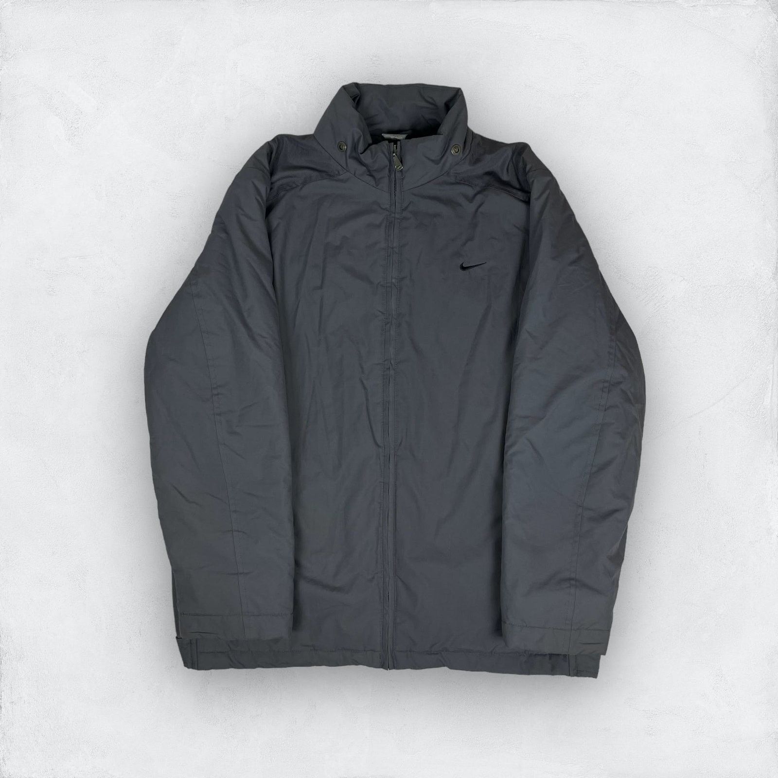 Nike × Vintage Nike Men's Gray Long Sleeve Full Zip Winter Jacket Medium Size US M / EU 48-50 / 2 - 1 Thumbnail