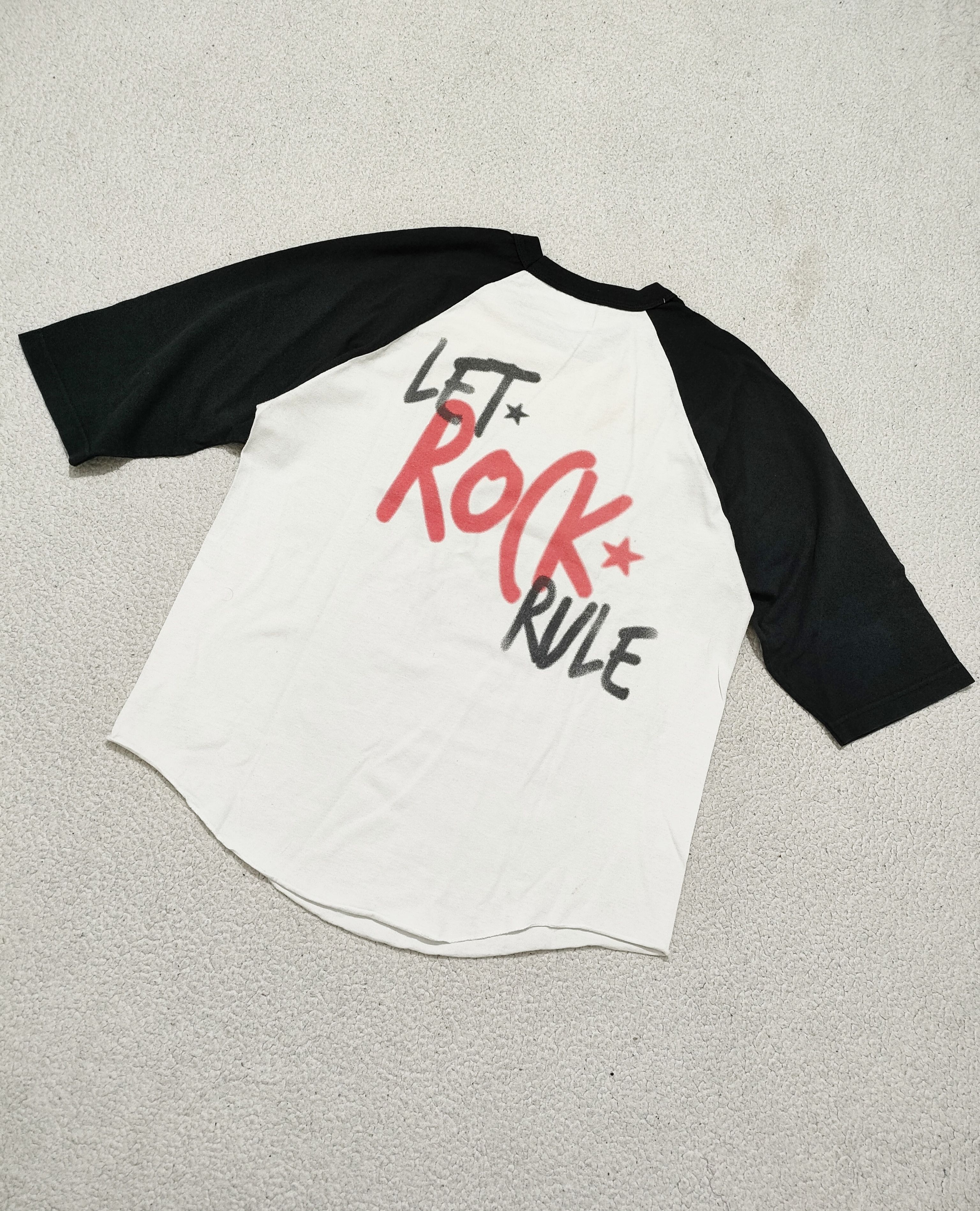 Band Tees × Vintage ©2014 AEROSMITHS LET ROCK RULE 3/4 raglan T-Shirt Size US L / EU 52-54 / 3 - 6 Thumbnail