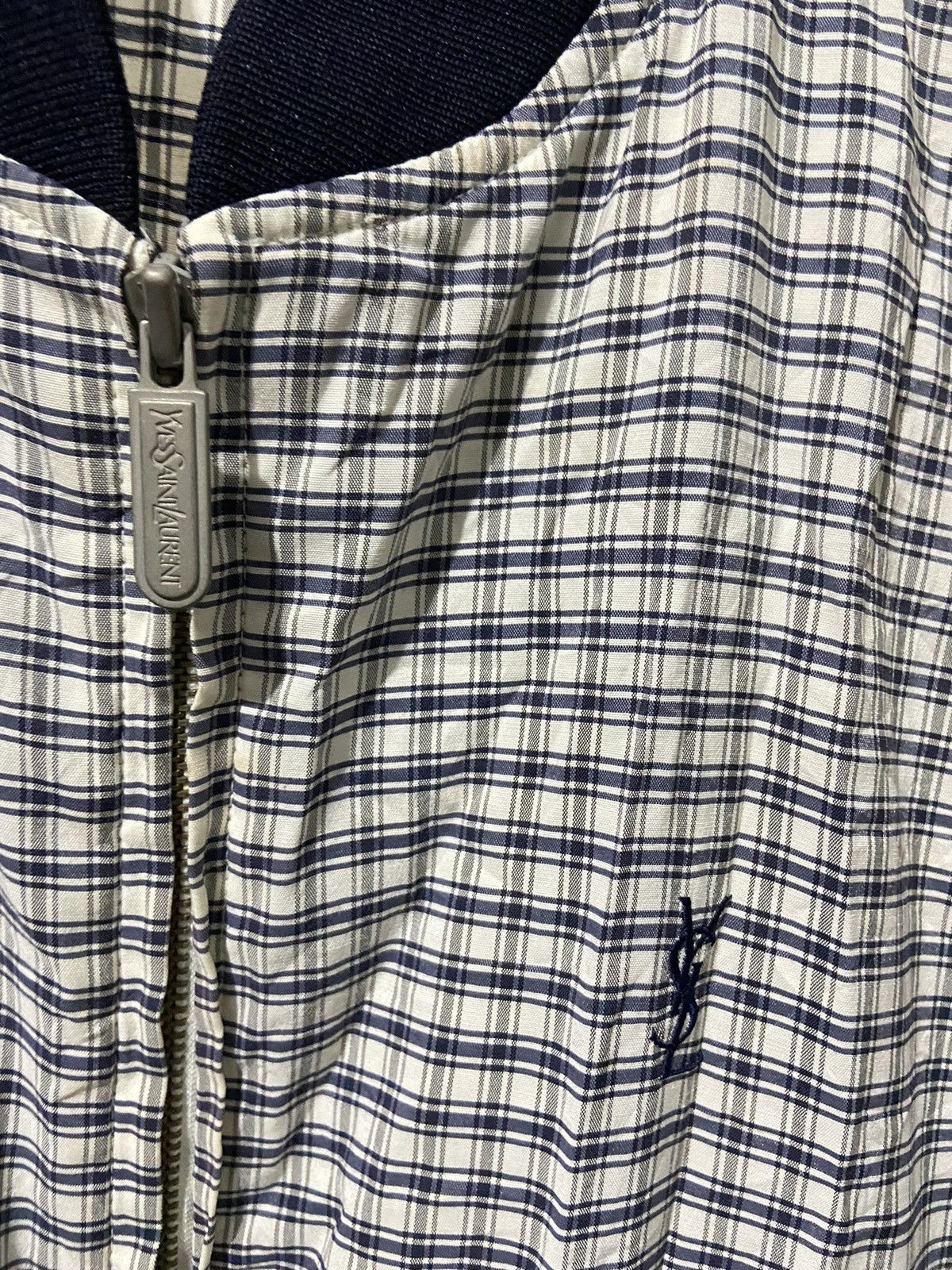 Saint Laurent Paris Vintage Yves Saint Laurent Tartan Bombers Jacket Size US L / EU 52-54 / 3 - 5 Thumbnail