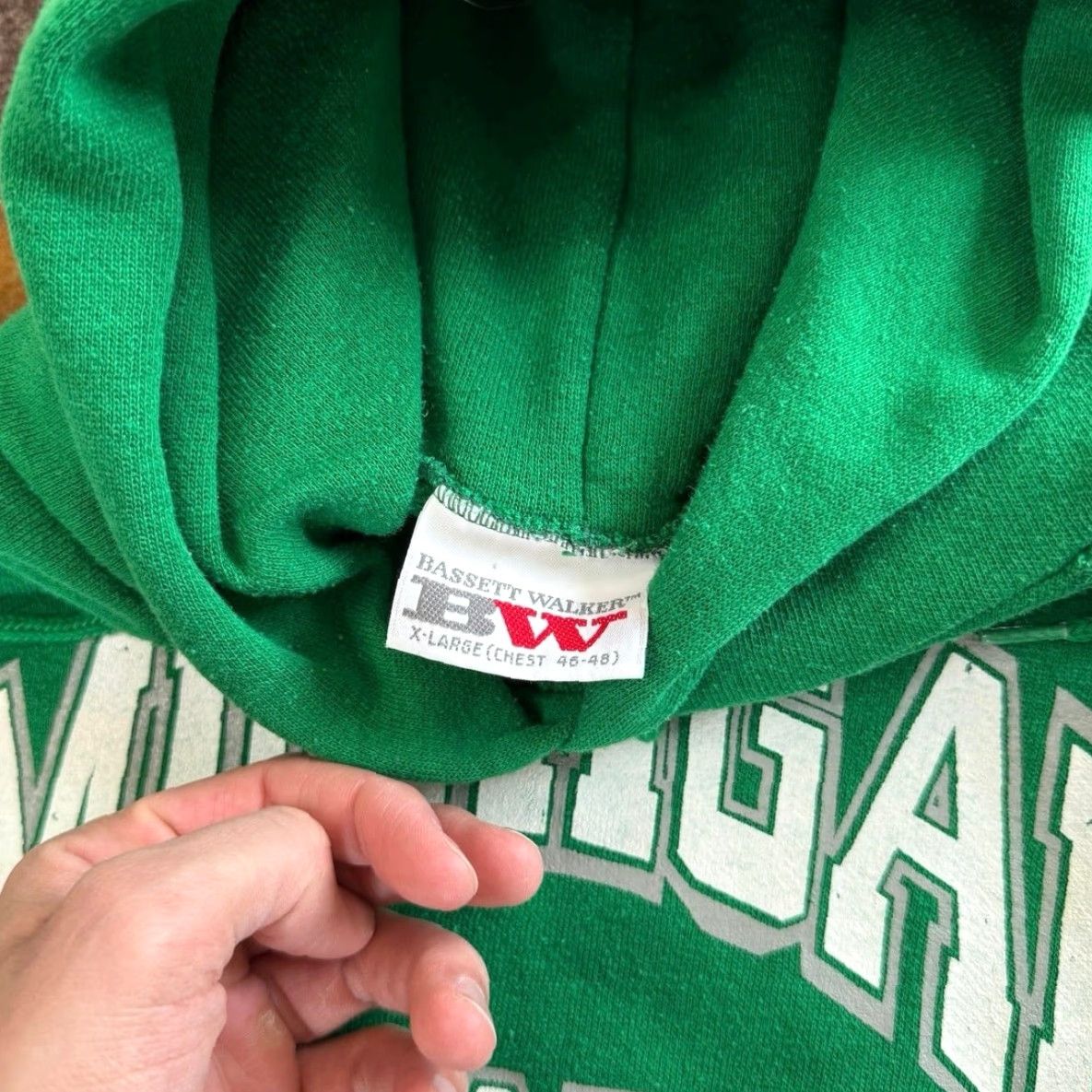 Vintage VINTAGE Michigan State University Hoodie Sweatshirt Shirt Men M Green 80s 90s College Sports University Pullover Sweatshirt Mens Size US M / EU 48-50 / 2 - 3 Thumbnail