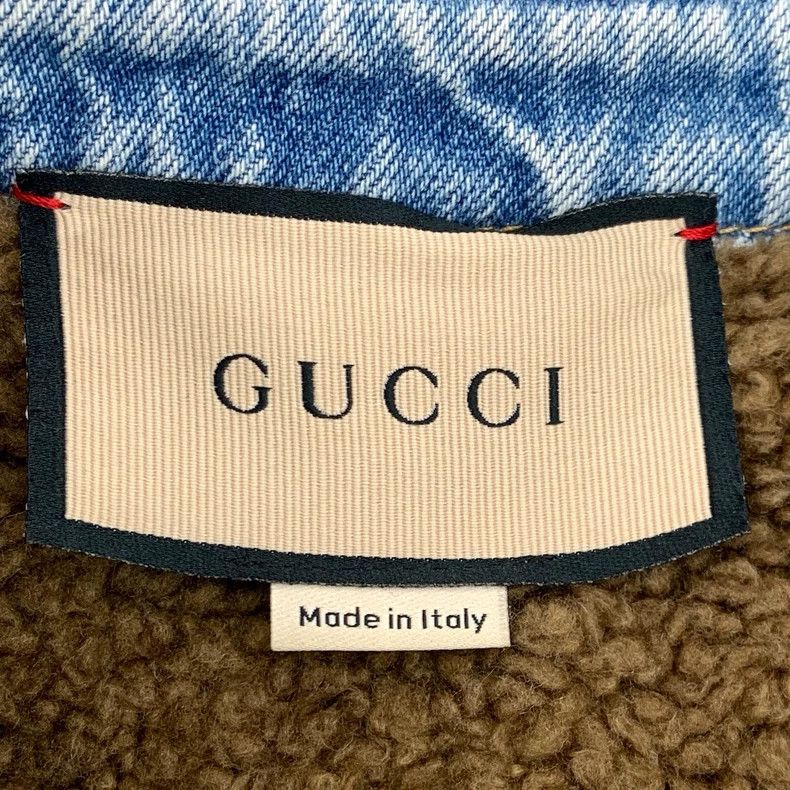 Gucci Gucci Blue logo letter print cotton lapel denim jacket 2501 Size US S / EU 44-46 / 1 - 6 Thumbnail