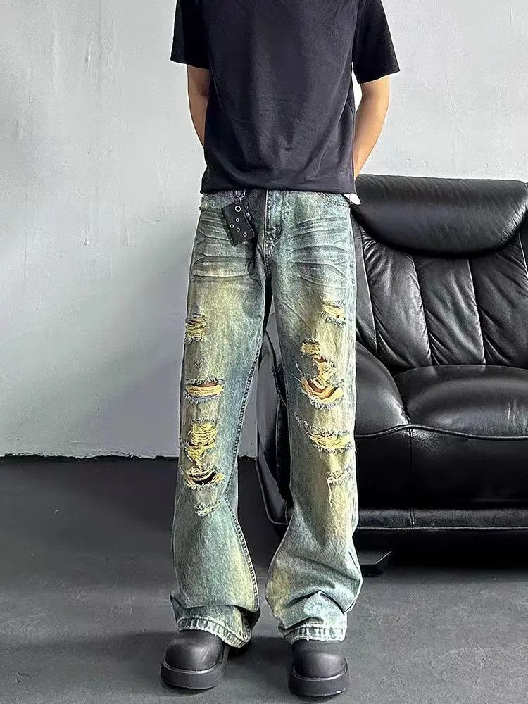 Designer × Japanese Brand Ripped and washed micro flare jeans Size US 32 / EU 48 - 1 Thumbnail
