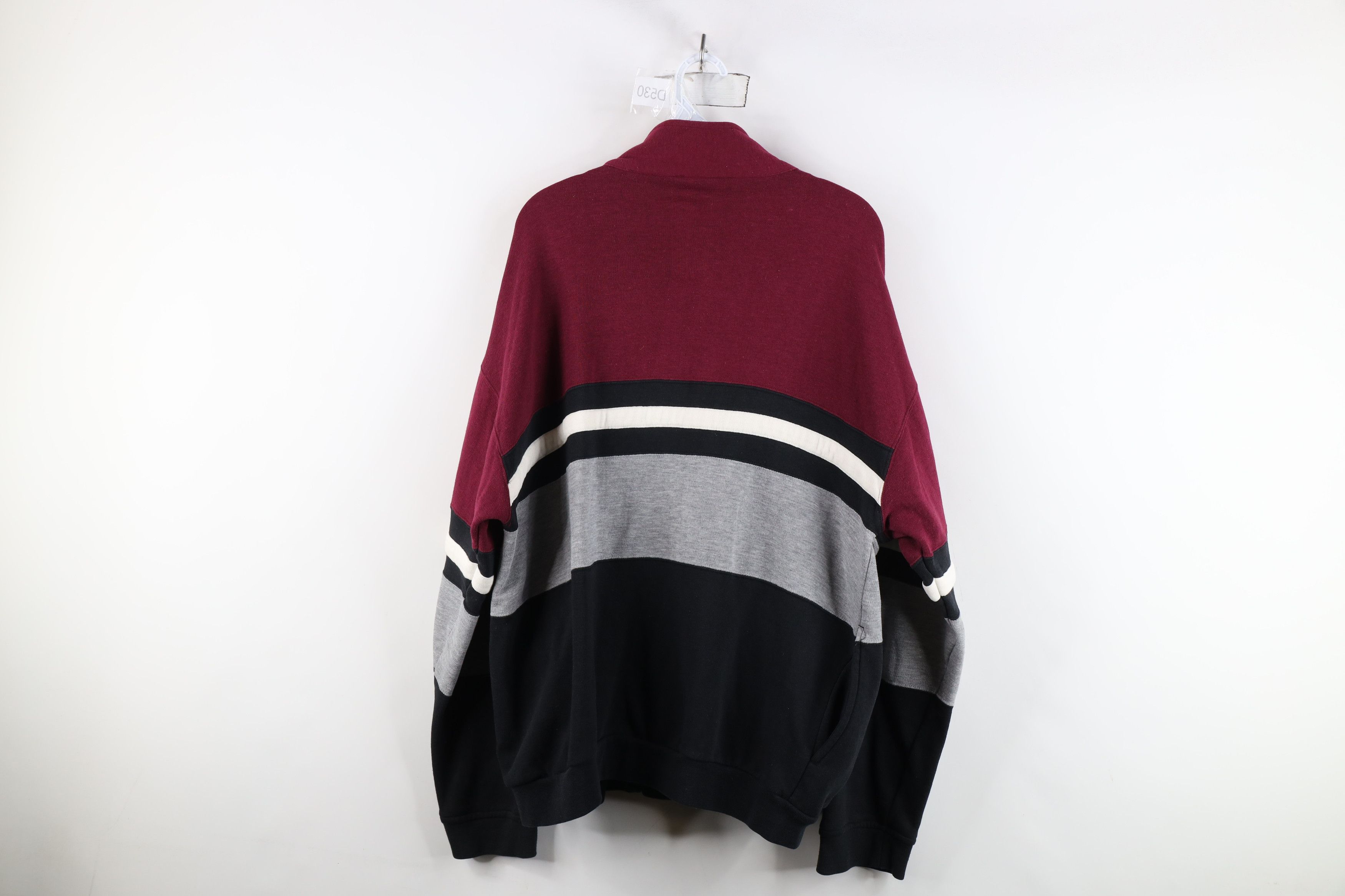 Vintage Vintage 90s Streetwear Striped Block Tennis Track Jacket Size US L / EU 52-54 / 3 - 11 Thumbnail