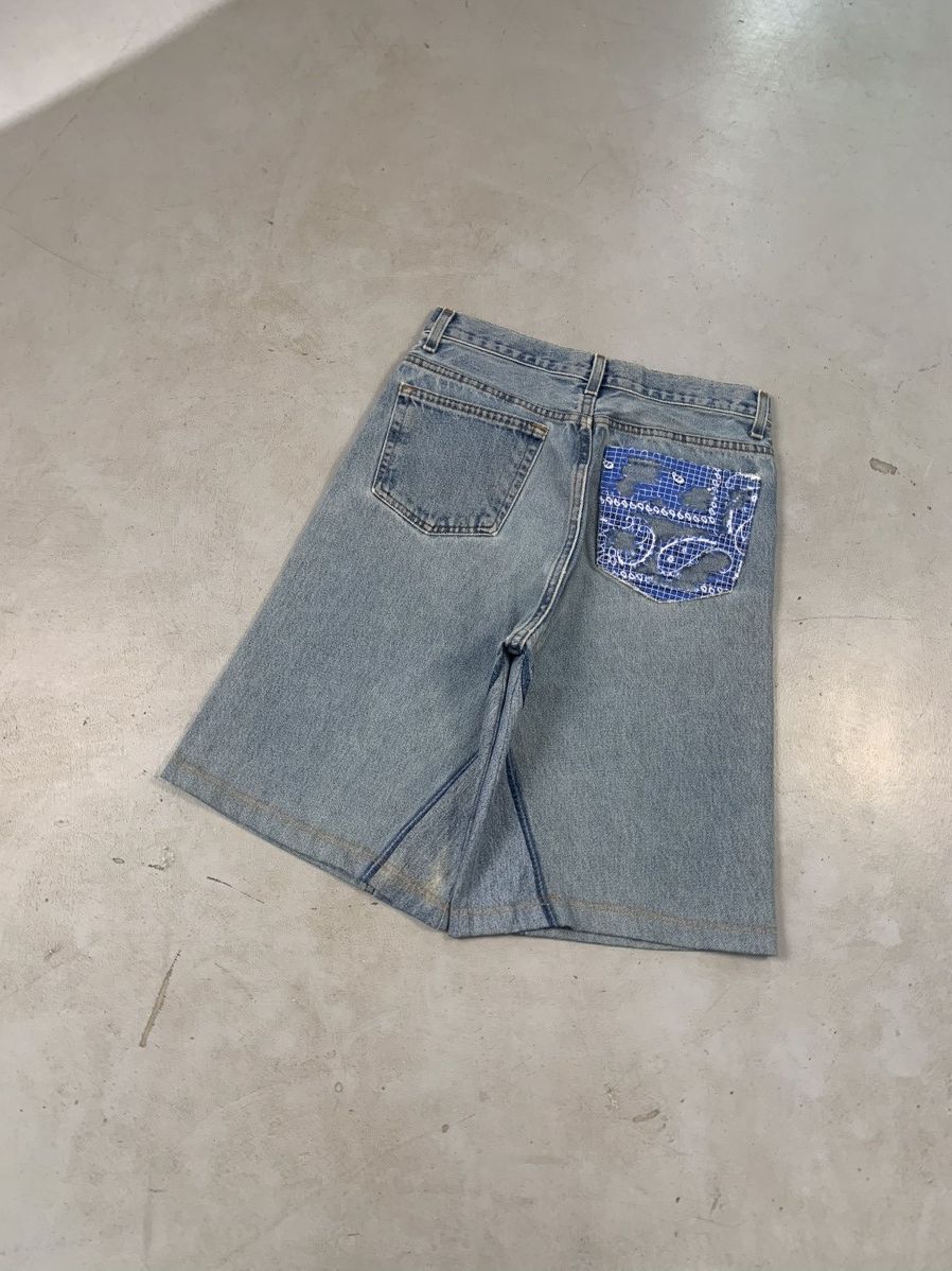 Levi's Vintage upcycled bandana patch denim shirts Size US 30 / EU 46 - 2 Thumbnail