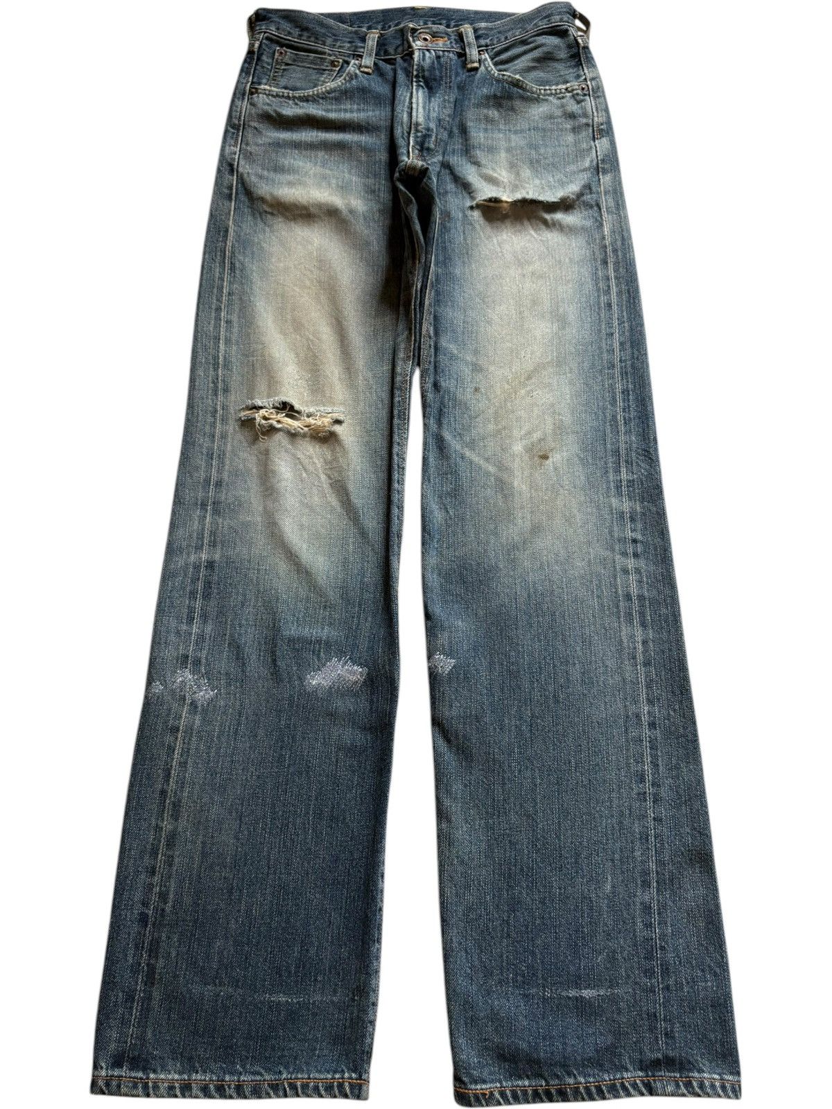 Edwin × Japanese Brand Vintage Japanese Edwin 505zx Selvedge Rusty Wash Loose Jeans Size US 29 - 2 Thumbnail