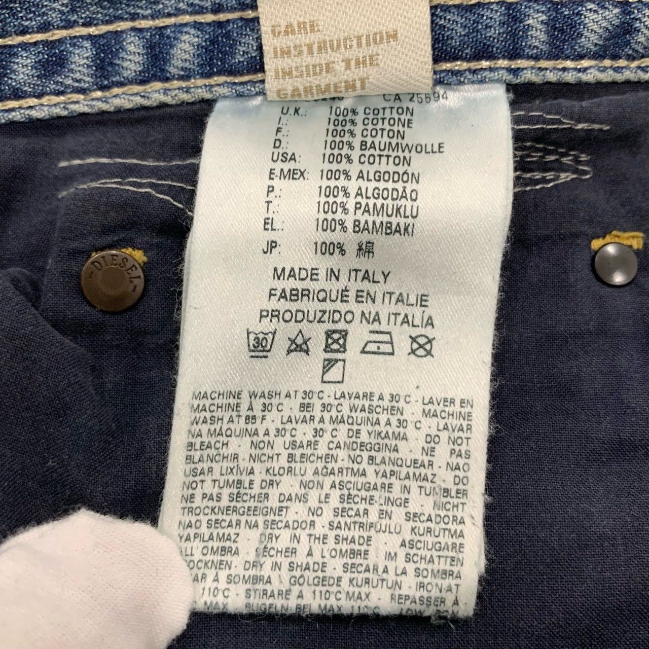 Diesel Diesel Light Blue Distressed Denim Pants K26WX Size US 29 - 8 Thumbnail