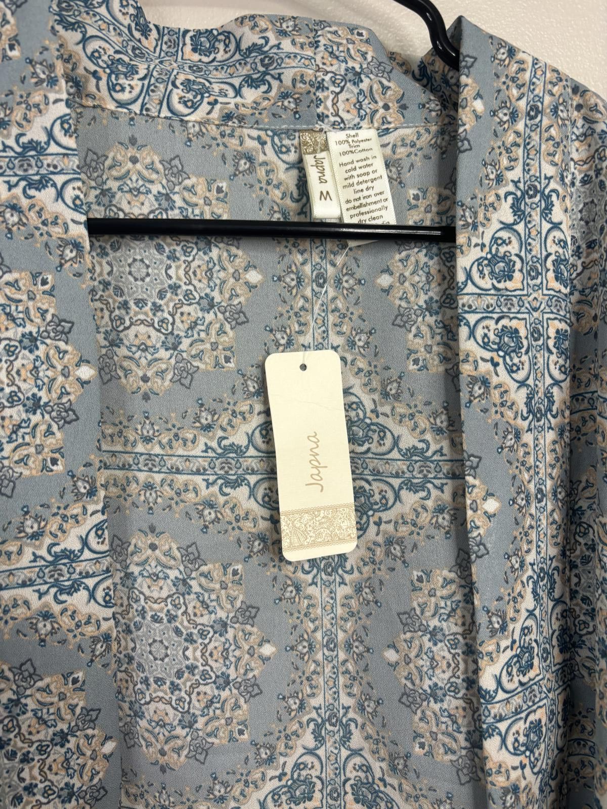 Designer Japna Brand Lightweight Floral Kimono Jacket - Size M Size ONE SIZE - 2 Thumbnail