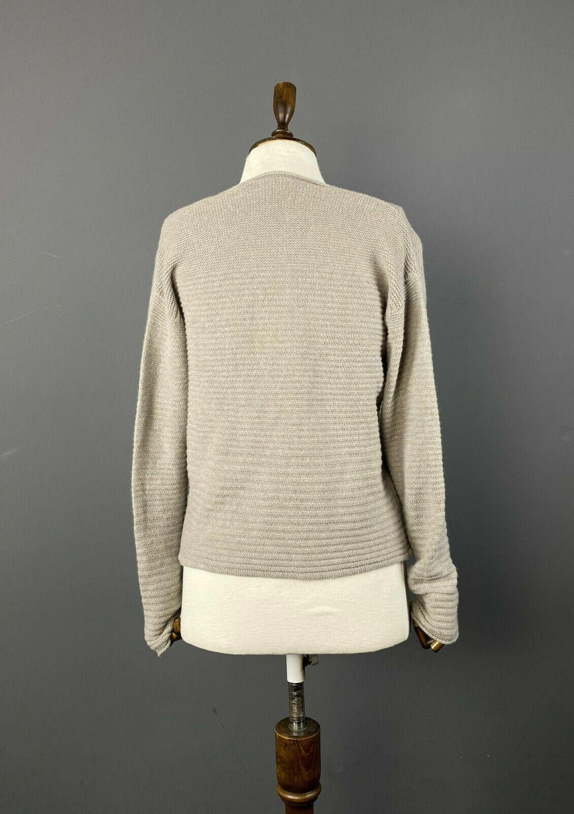 Designer Ladies FFC Grey Wool Front Jumper Cardigan Size M Size M / US 6-8 / IT 42-44 - 5 Thumbnail