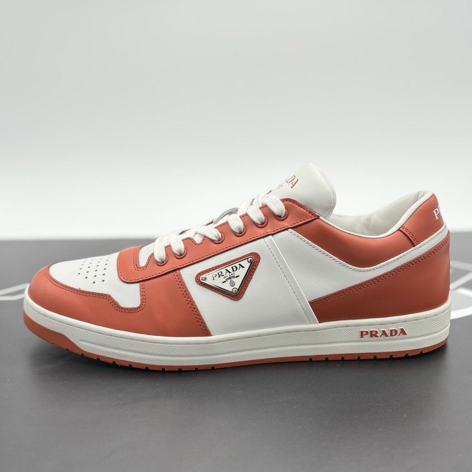 Prada Prada Downtown Low Leather ' Orange White ' | SUPER CLEAN! Size US 11 / EU 44 - 8 Thumbnail