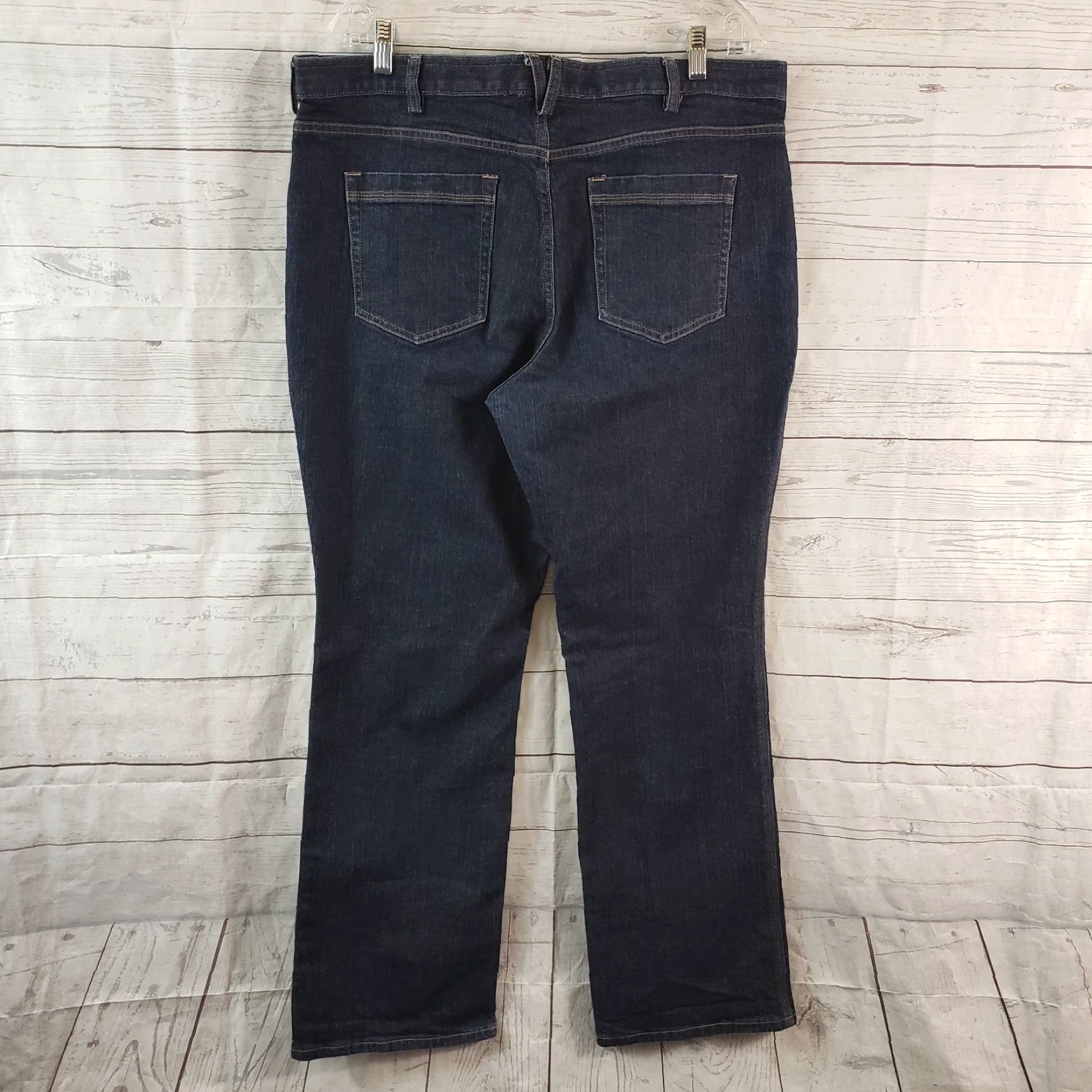 Vintage Duluth DuluthFlex Womens Jeans Relaxed Straight High Rise 16 Blue Denim Cotton Blend Zip Inseam 31.5 Inseam 31.5" Rise 11" Jeans Size 38" / US 16 / IT 52 - 3 Thumbnail