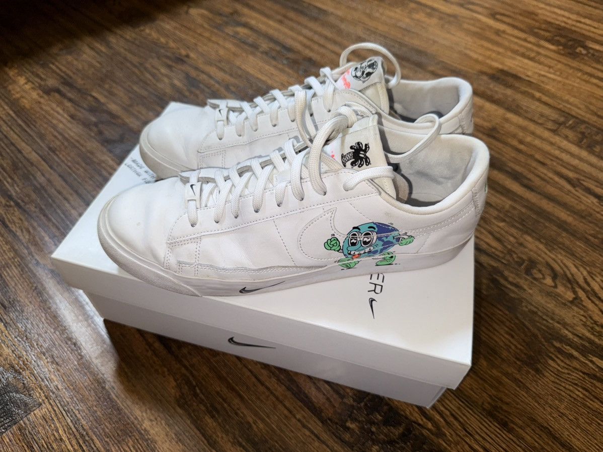 Nike Nike Blazer Flyleather QS Steve Harrington Earth Day 2019 Size US 11 / EU 44 - 2 Thumbnail