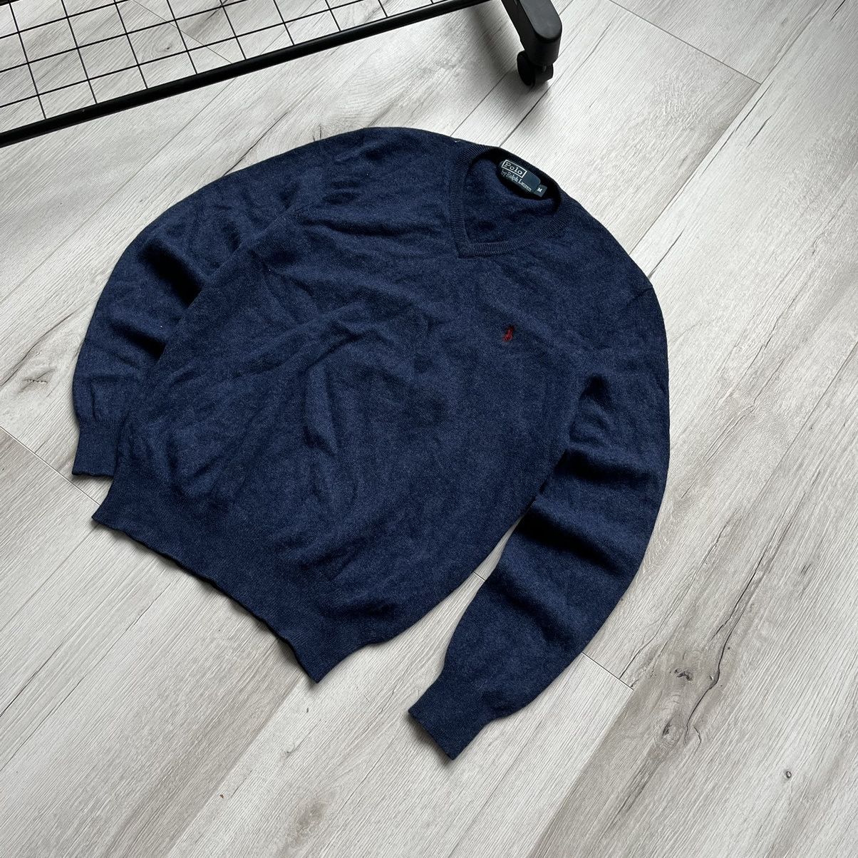 Polo Ralph Lauren × Vintage Polo Ralph Lauren Vintage Merino Wool V Neck Sweater Mens M Size US M / EU 48-50 / 2 - 2 Thumbnail