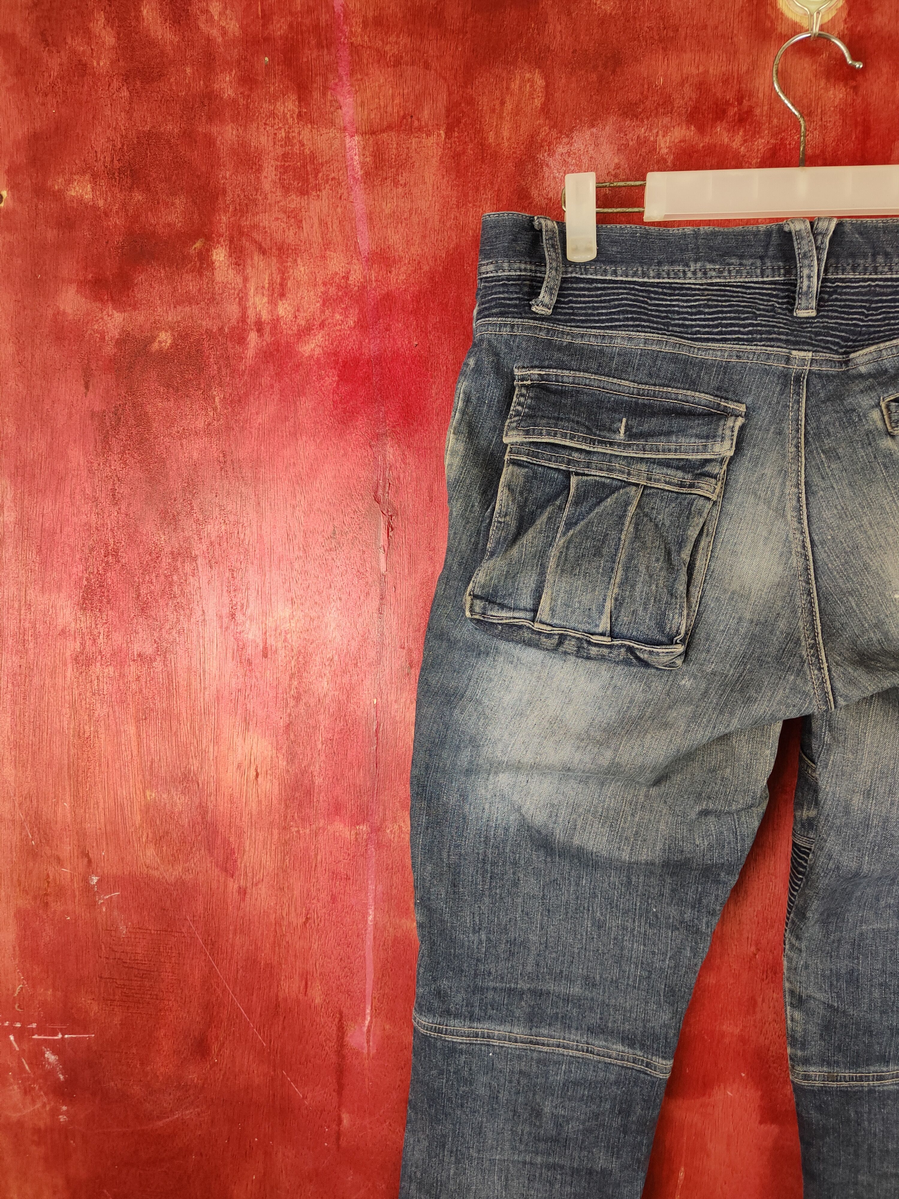 Japanese Brand × Vintage Tora Dark Blue Faded Distressed Ripped Jeans #S1850 Size US 32 / EU 48 - 9 Thumbnail