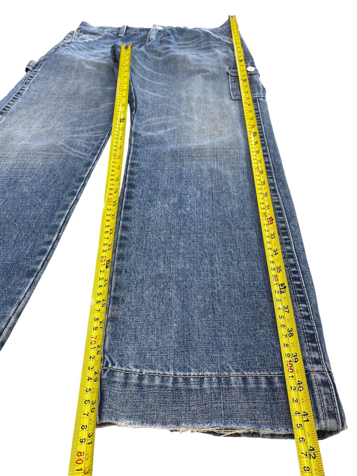 Japanese Brand Japanese Brand Acid Blue Wash Back Carpenter Baggy Jeans Size US 34 / EU 50 - 12 Thumbnail