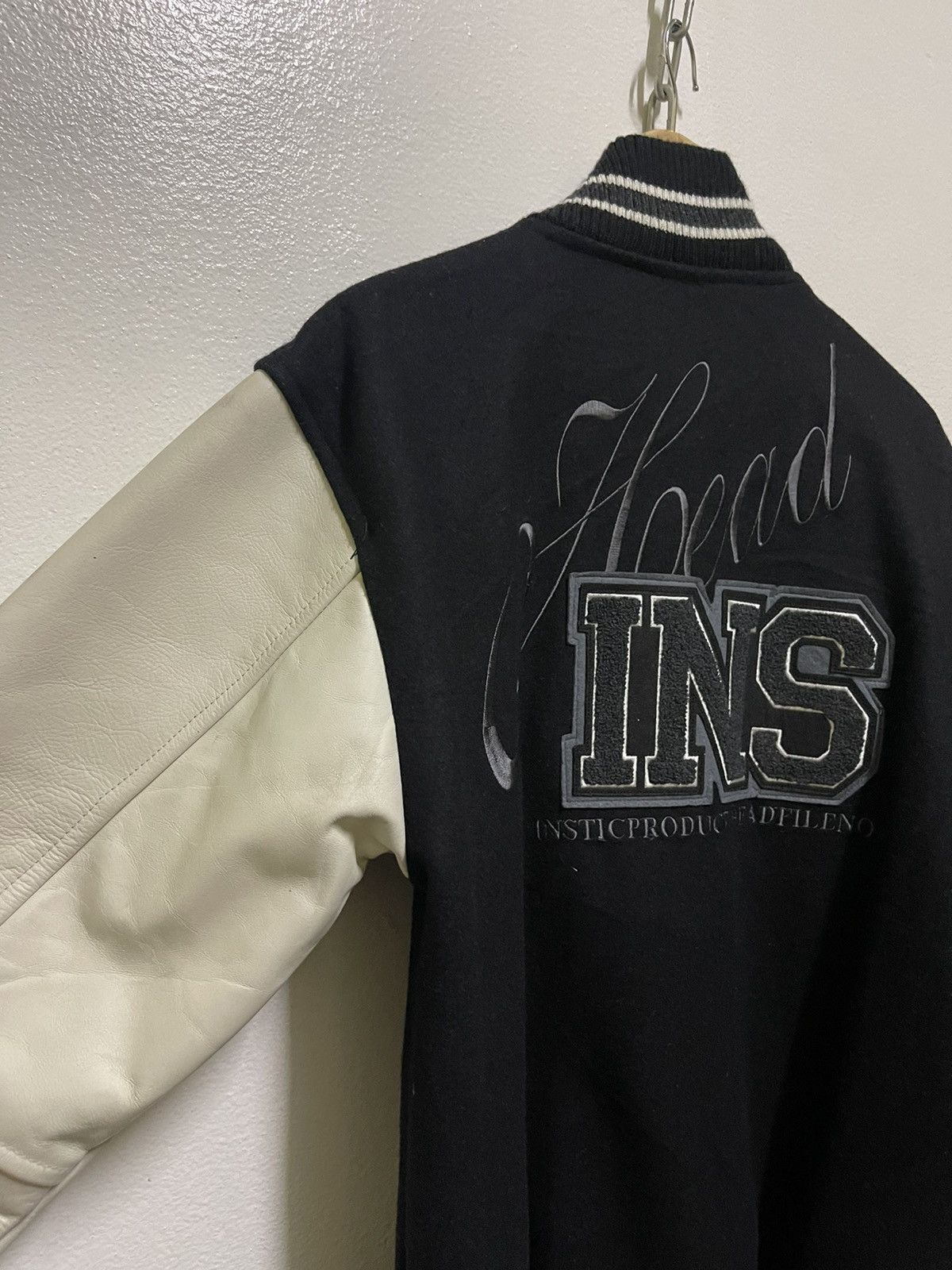 Japanese Brand Brth:Breath / Number Nine Varsity Leather Jacket Size US L / EU 52-54 / 3 - 13 Thumbnail