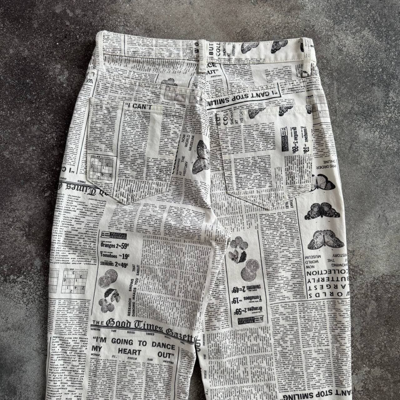 Hysteric Glamour × Japanese Brand × Vintage 2000’s Aesthetic Gazette Printed Jeans (John Galliano style) Size 27" / US 4 / IT 40 - 12 Thumbnail