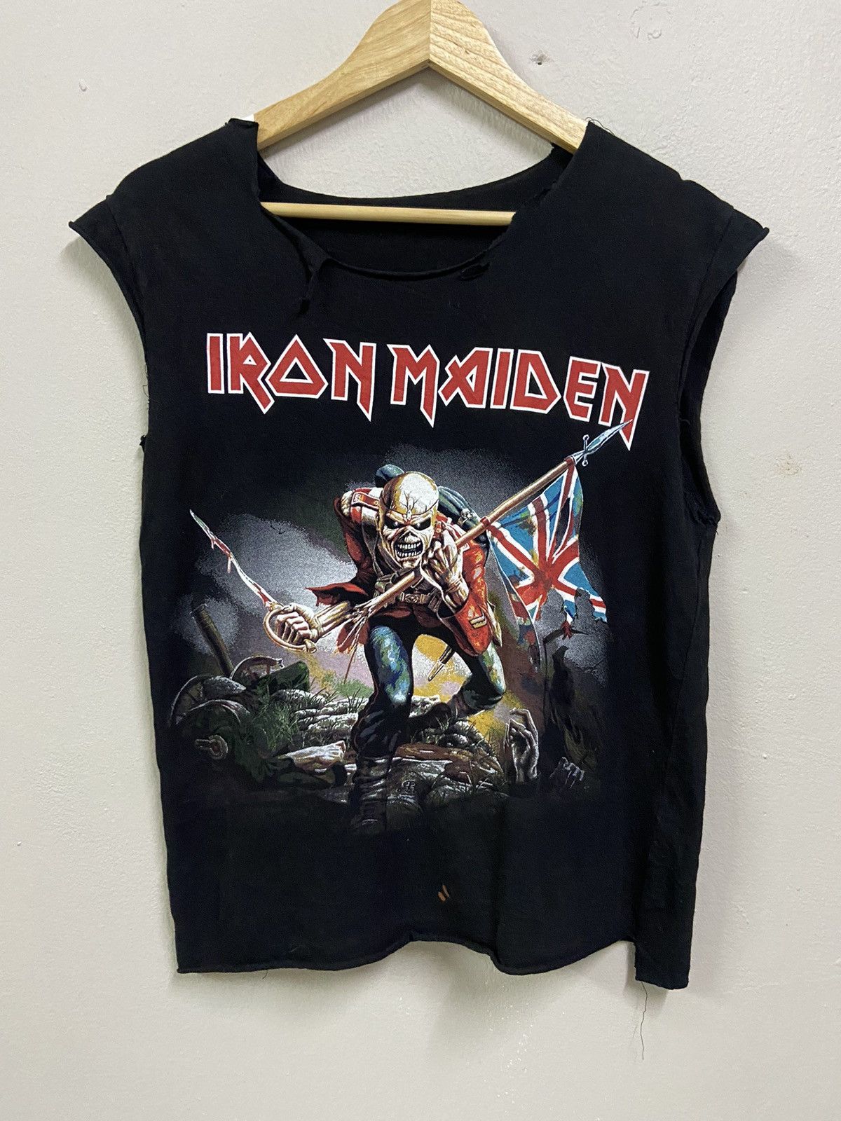Band Tees × Iron Maiden Iron Maiden Trooper Custom punk style Tee Size US S / EU 44-46 / 1 - 1 Thumbnail
