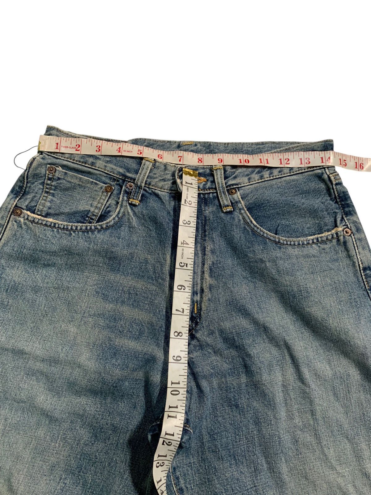 Kapital VINTAGE EDWIN 505 SELVEDGE BAGGY DISTRESSED JAPANESE DENIM Size US 29 - 19 Thumbnail
