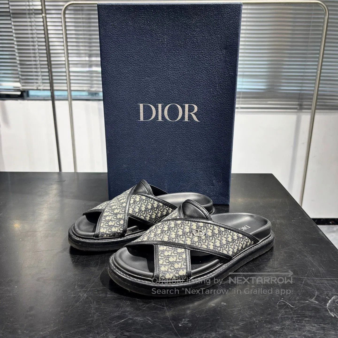 希少【Dior】ヴィンテージ ラバー プールスライド サンダル ガリアーノ Dior × John Galliano CHRISTIAN DIOR LOGO MONOGRAM JELLY POOL