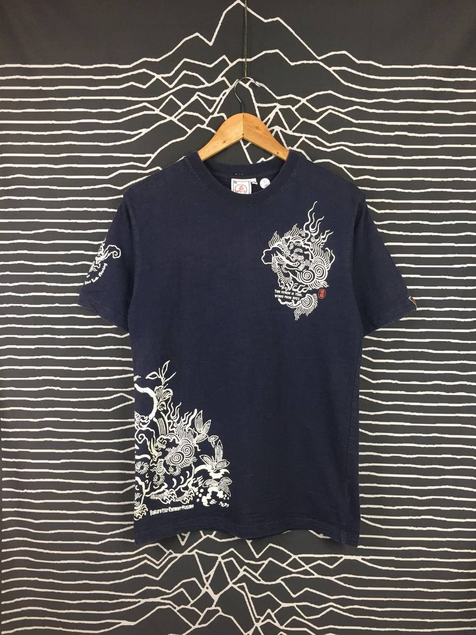 image of Archival Clothing x Sukajan T Shirts VTG Bakuretsu Ranman Musume Sukajan Style Tee in Blue Black (S