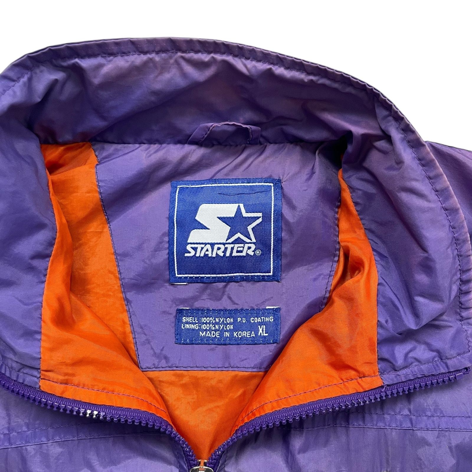 NCAA VTG 90s CLEMSON TIGERS STARTER WINDBREAKER JACKET YOUTH Size XL / US 12-14 / IT 48-50 - 6 Thumbnail