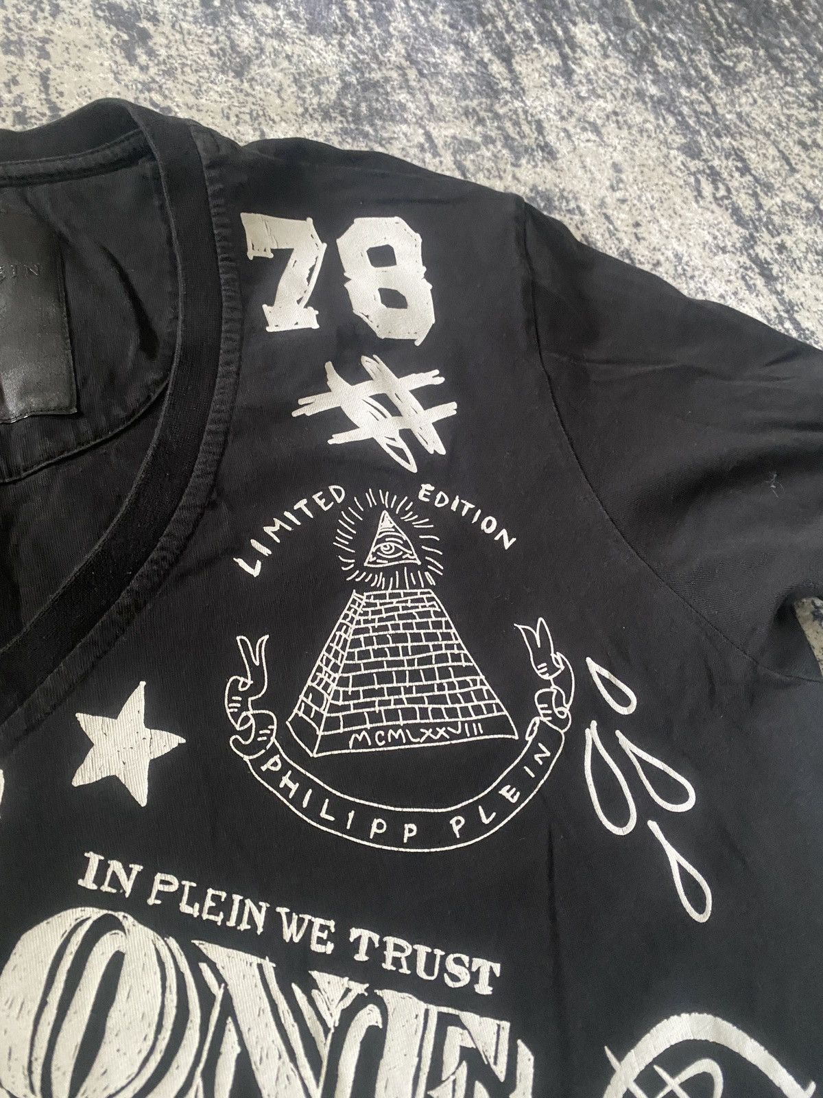Other Philipp plein luxury big logo fullprint cash skull drip tee Size US L / EU 52-54 / 3 - 7 Thumbnail