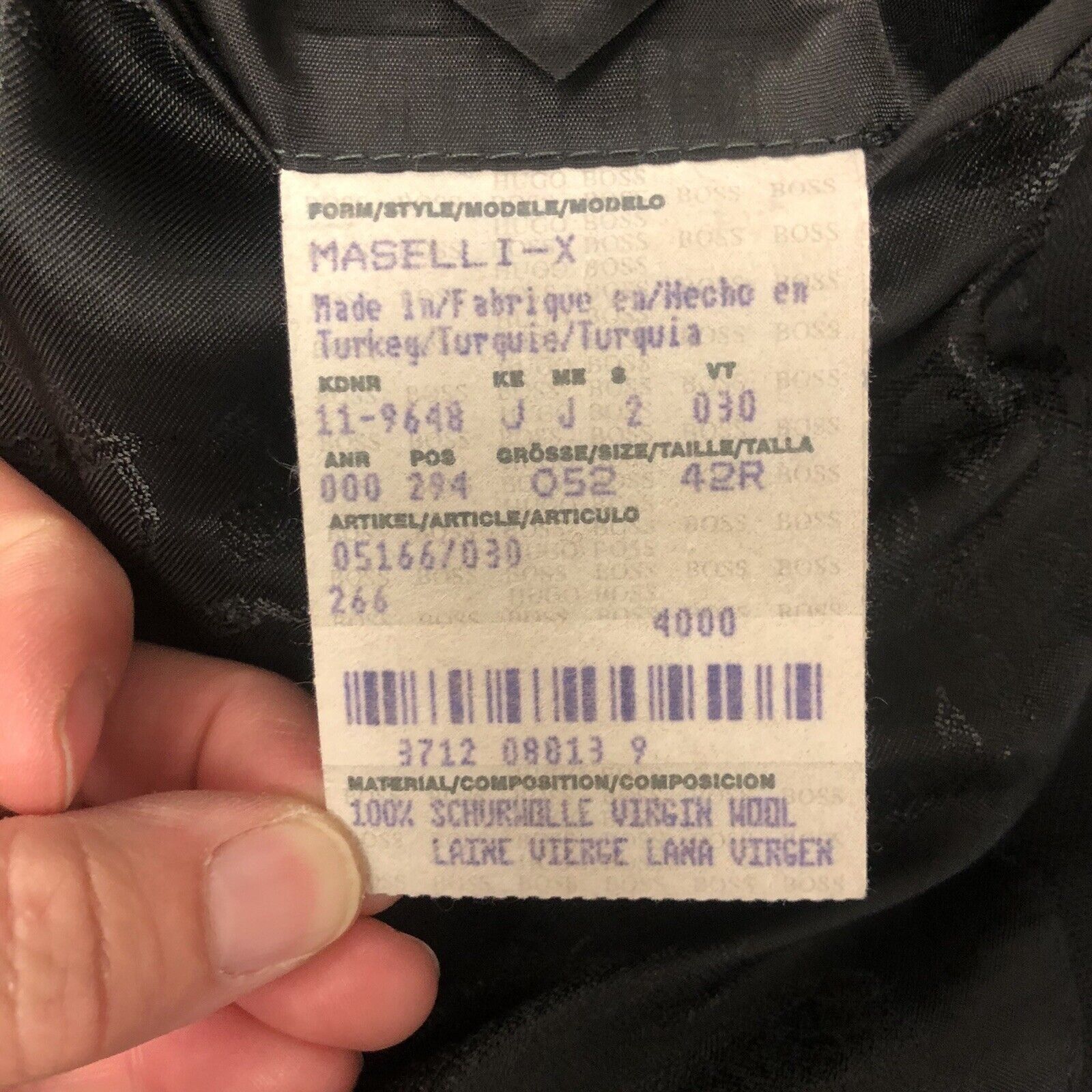 Hugo Boss Vtg Hugo Boss Maselli X Black Sport Coat Nautical Jacket Size 42R - 7 Thumbnail