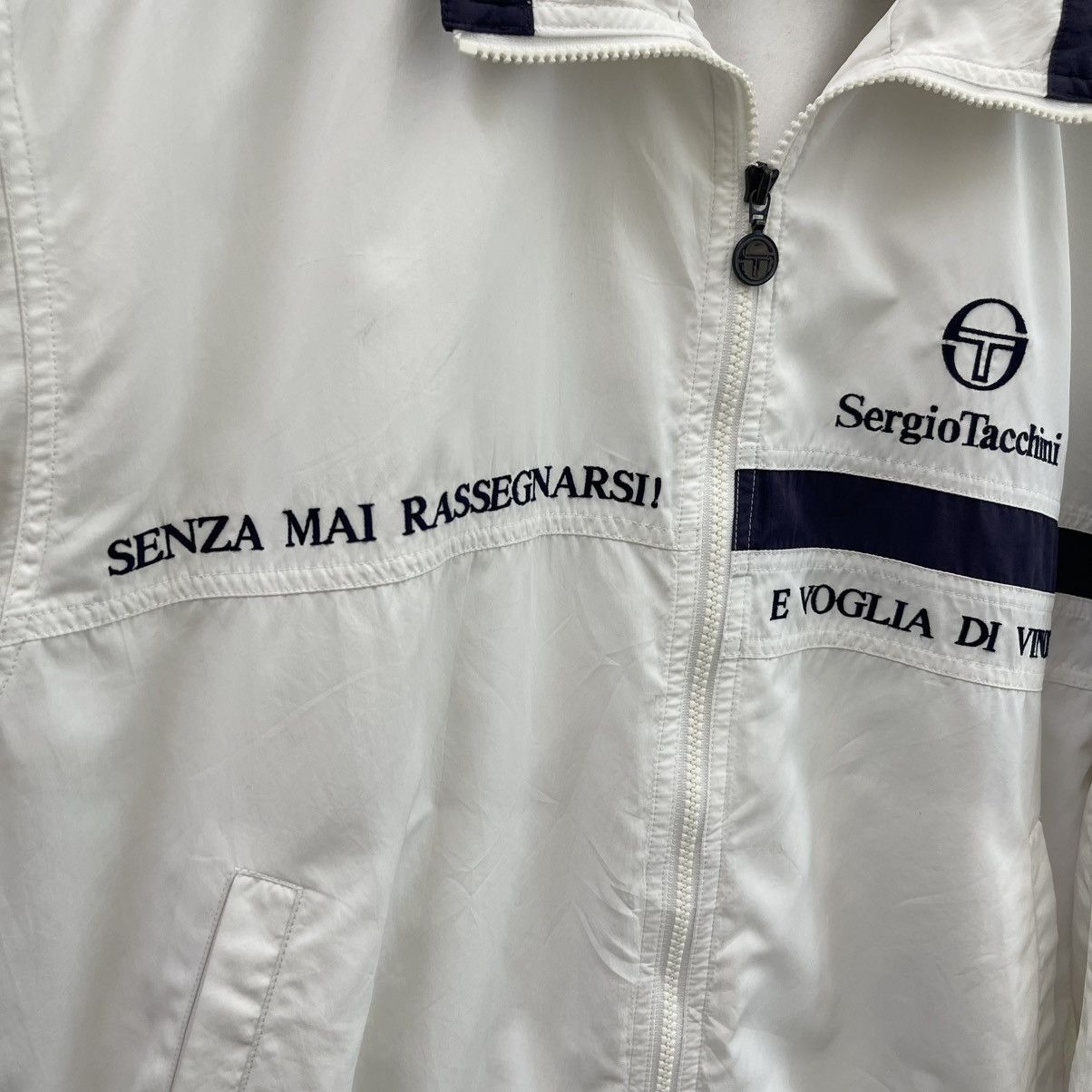 Sergio Tacchini Vintage 90s Sergio Tacchini Spell Out Track Top Jacket Size US L / EU 52-54 / 3 - 10 Thumbnail