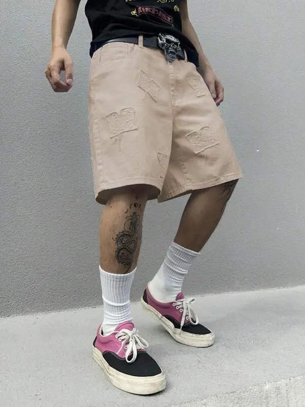 Japanese Brand Furuya x Kita Distressed Y2k Shorts Jorts Denim Size US 30 / EU 46 - 3 Thumbnail