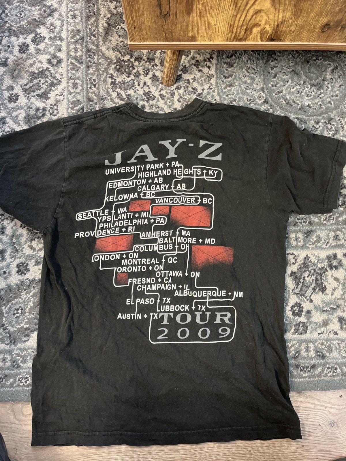 Jay-Z × Vintage Vintage jay-z blueprint 3 tour t shirt 2009 large Size US L / EU 52-54 / 3 - 2 Thumbnail