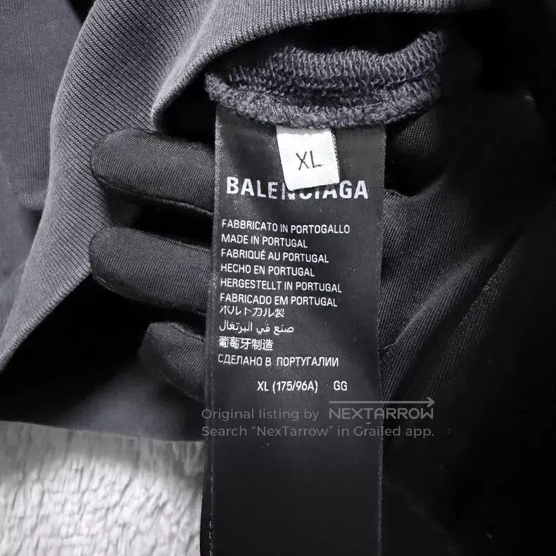 Balenciaga Balenciaga Grey back sleeve flame zipper hoodie Size US XL / EU 56 / 4 - 3 Thumbnail