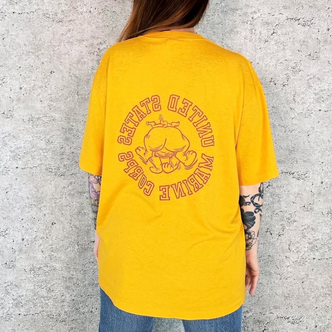 Vintage 80's Vintage United State Marine Cops USMC Bulldog Soft Thin Size US M / EU 48-50 / 2 - 8 Thumbnail
