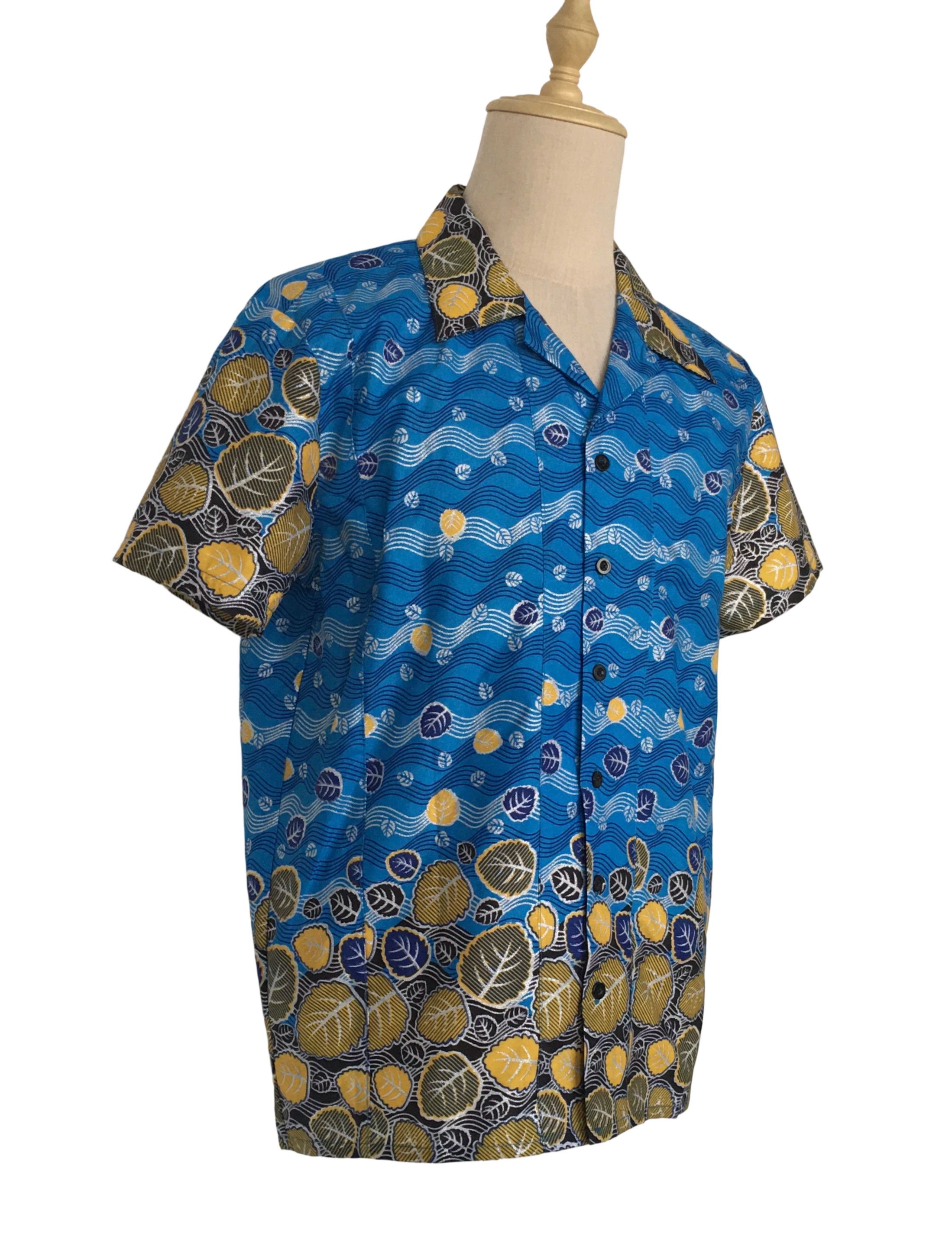 Other African Wax Print Men Shirt Performance Costumes Size US L / EU 52-54 / 3 - 2 Thumbnail