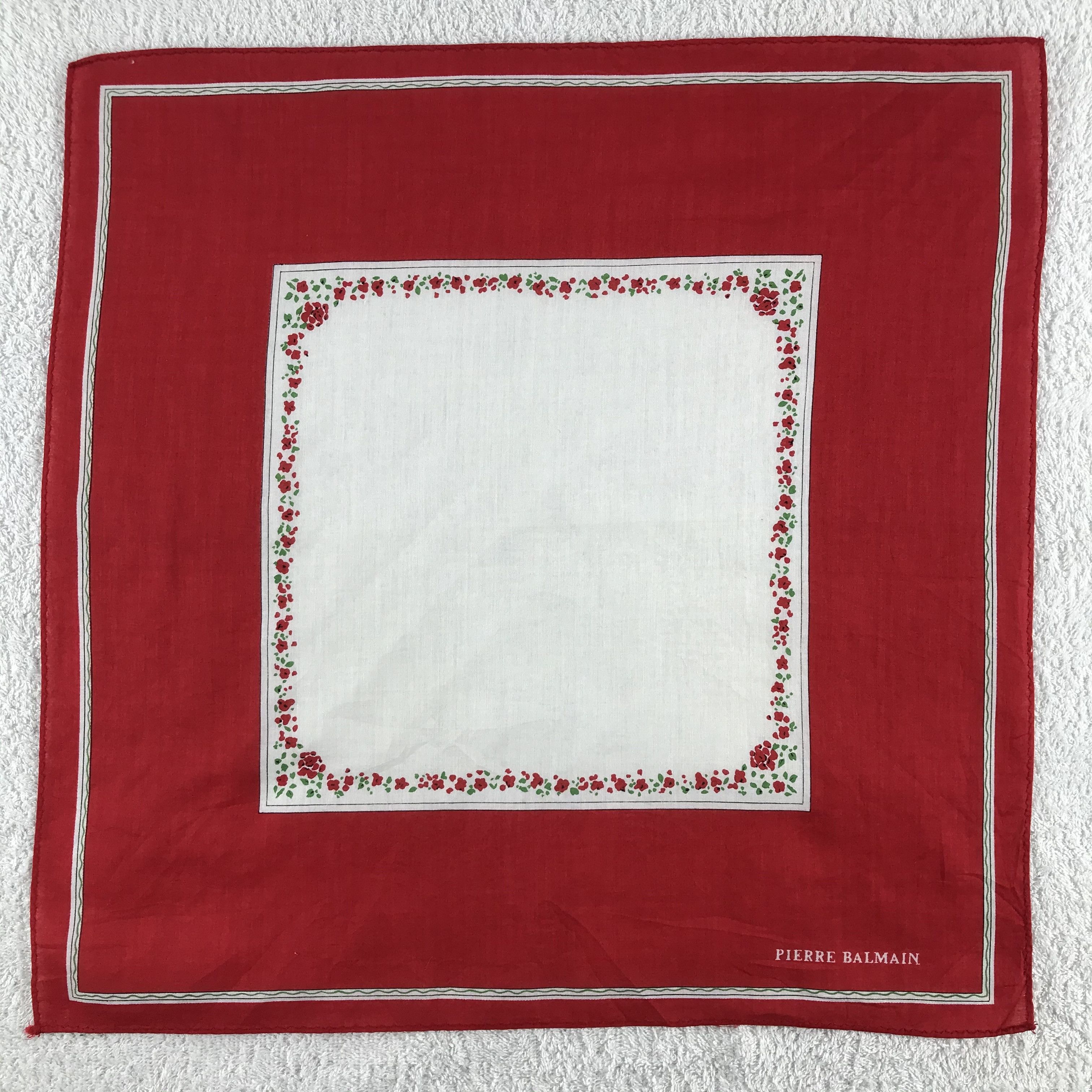 Pierre Balmain × Vintage Pierre Balmain Bandana / Handkerchief / Neckerchief - S321 Size ONE SIZE - 1 Thumbnail