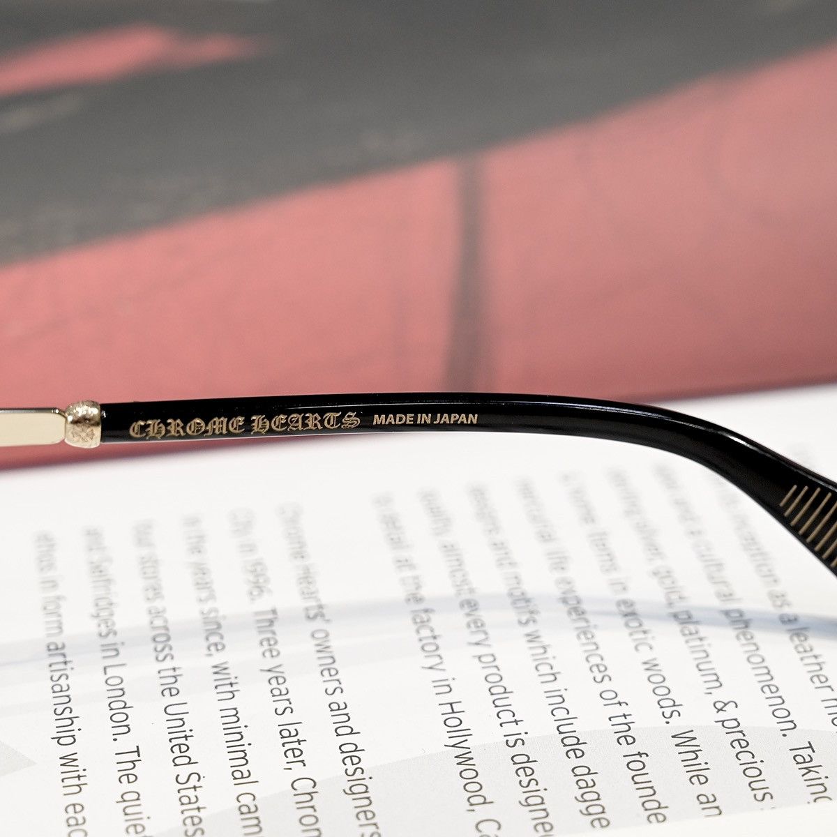 Chrome Hearts CHROME HEARTS BONENNOISSEUR II BLACK/ GOLD PLATED GLASSES Size ONE SIZE - 9 Thumbnail