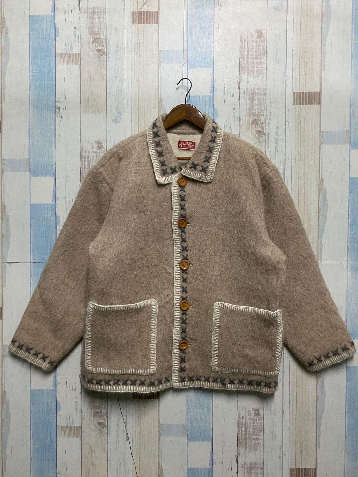 Japanese Brand Rare Vintage Alpaca Wool Country Espeyrac Jacket Size US XL / EU 56 / 4 - 1 Thumbnail