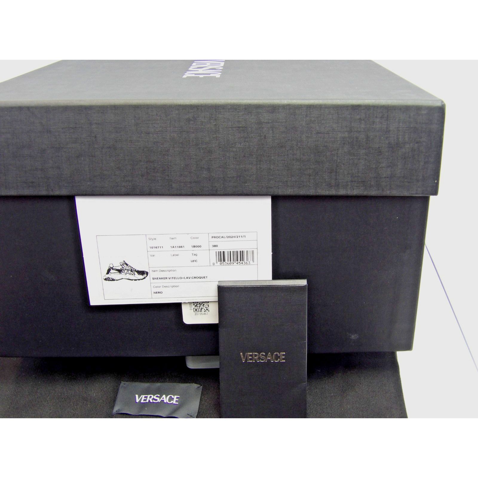 Versace VERSACE MERCURY BLACK LEATHER PLATFORM SNEAKERS 45 12 ITALY Size US 12 / EU 45 - 14 Thumbnail