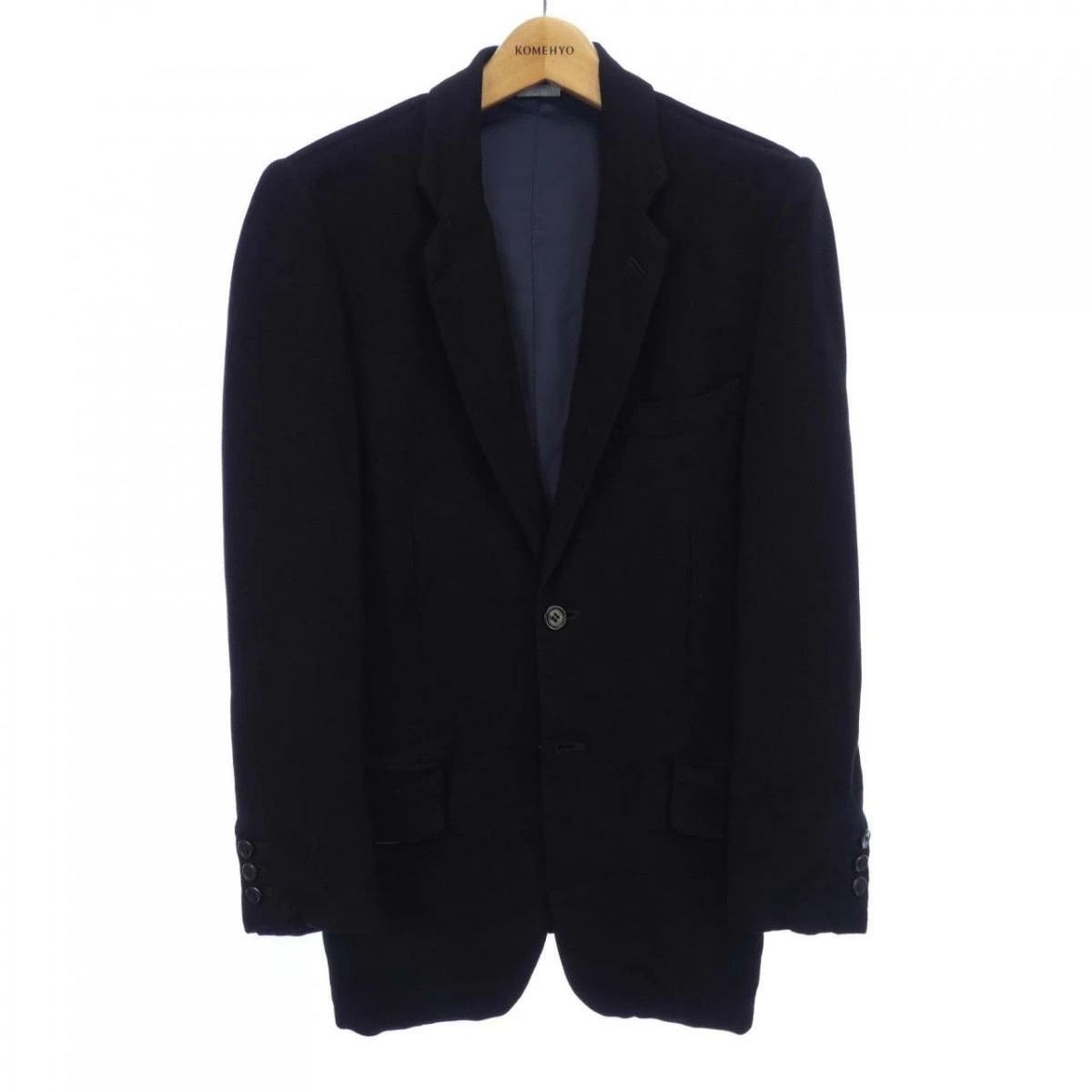 Comme des Garcons Jacket Rayon Plain Flap Pocket 2 Button Black Size US S / EU 44-46 / 1 - 1 Thumbnail