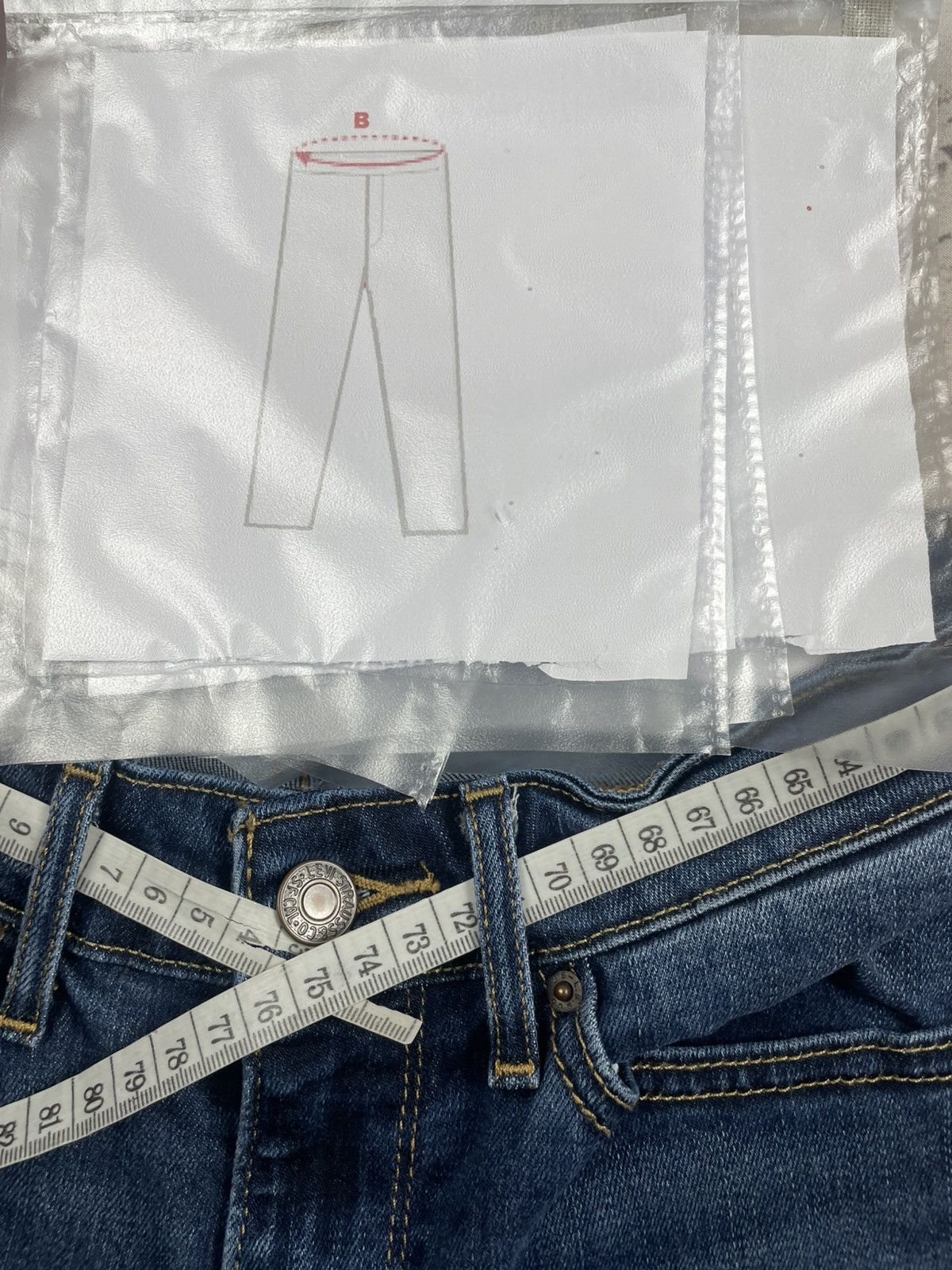 Levi's Levis W27 L34 715 Bootcut Jeans Slim Fit Blue Classic Denim Size 27" / US 4 / IT 40 - 7 Thumbnail