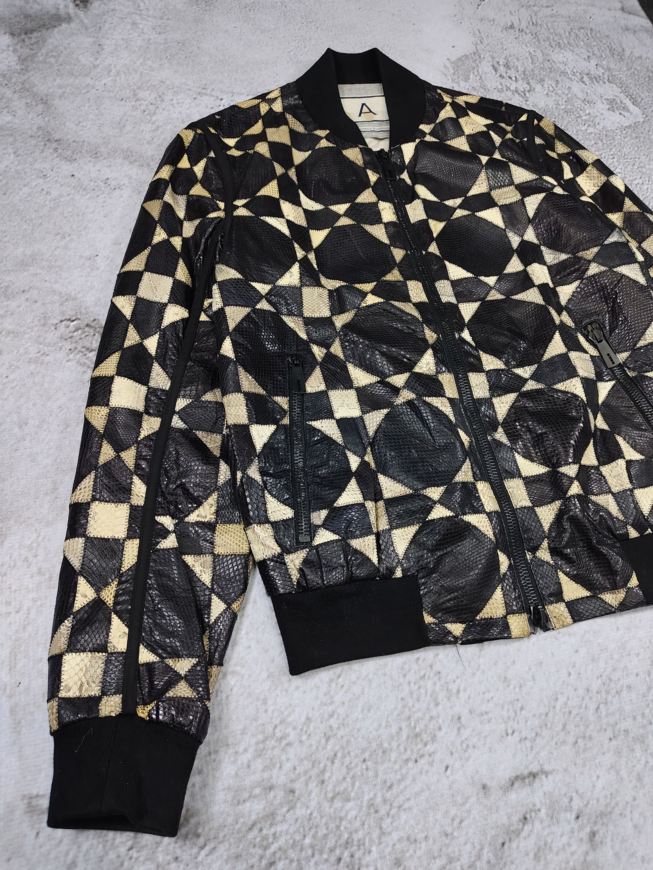 Andrea Pompilio Andrea Pompilio Snakeskin Geometric Pacthwork Archive Bomber Size US M / EU 48-50 / 2 - 4 Thumbnail