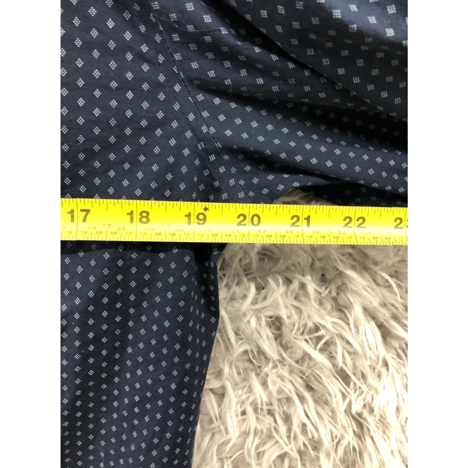 Calvin Klein Calvin Klein Shirt Mens M Non Iron Long Sleeve Spread Collar Blue Argyle • Calvin Klein Infinite Cool • Blue Size US M / EU 48-50 / 2 - 4 Thumbnail