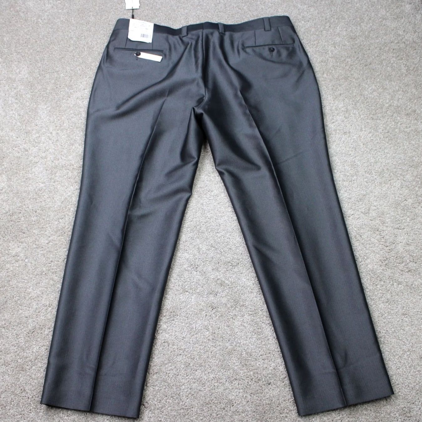 Calvin Klein Calvin Klein Dress Pants Mens 40x30 Gray Flat Front Slim Polyester Rayon City Preppy NWT Size US 40 / EU 56 - 6 Thumbnail