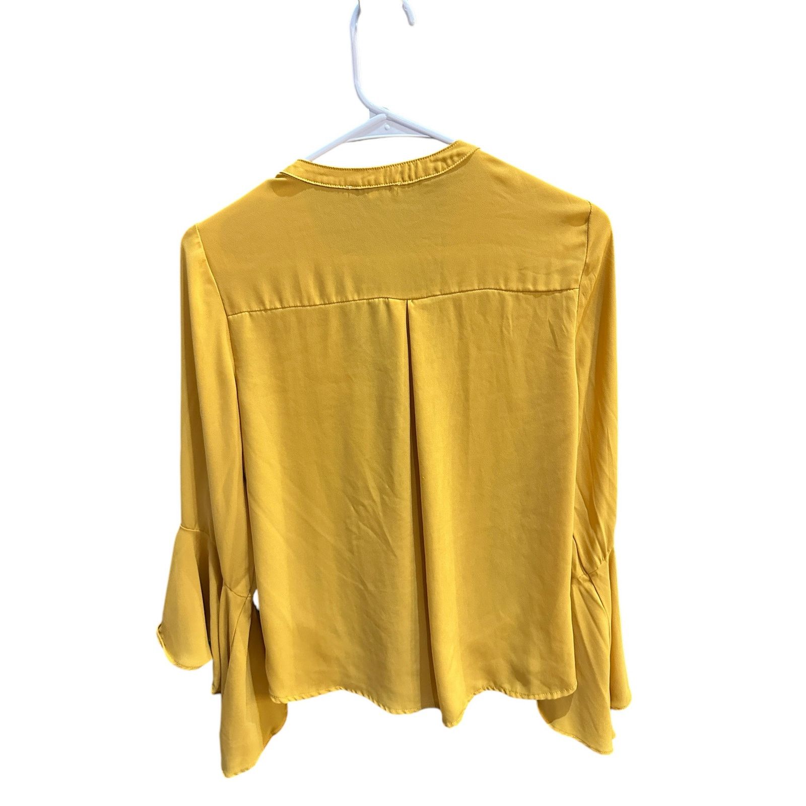 Other JODIFL Yellow Keyhole Neckline Drape Long Sleeve Blouse Size S / US 4 / IT 40 - 5 Thumbnail