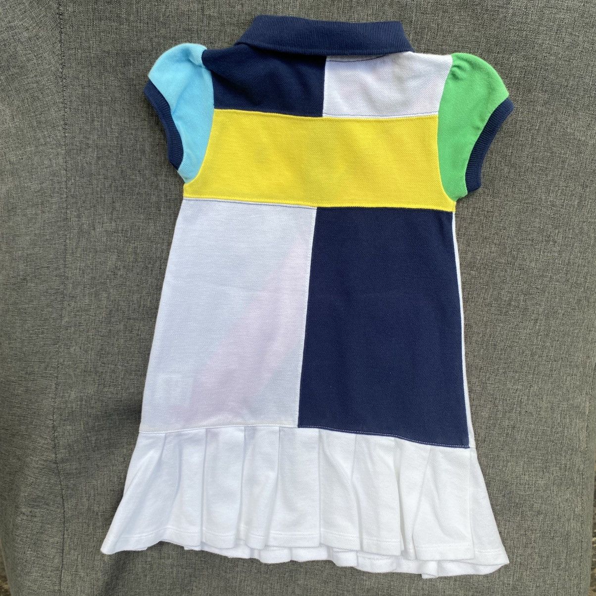 Ralph Lauren RALPH LAUREN Kids Colorblock Polo Dress with Pleated Hem Size S / US 4 / IT 40 - 2 Thumbnail