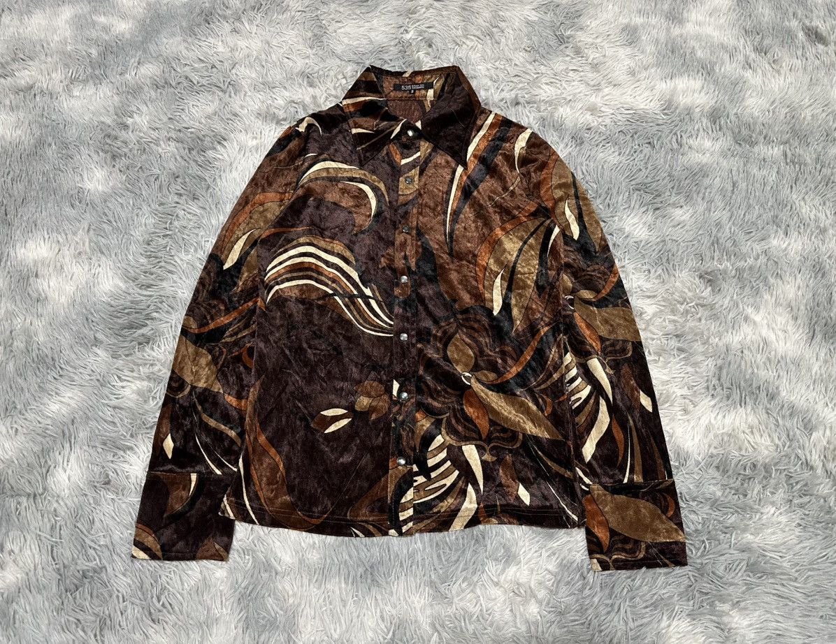 5351 POUR LES HOMMES 🔥Y2K Archived 5351 Pour Les Hommes Velvet Shirt Size US M / EU 48-50 / 2 - 3 Thumbnail