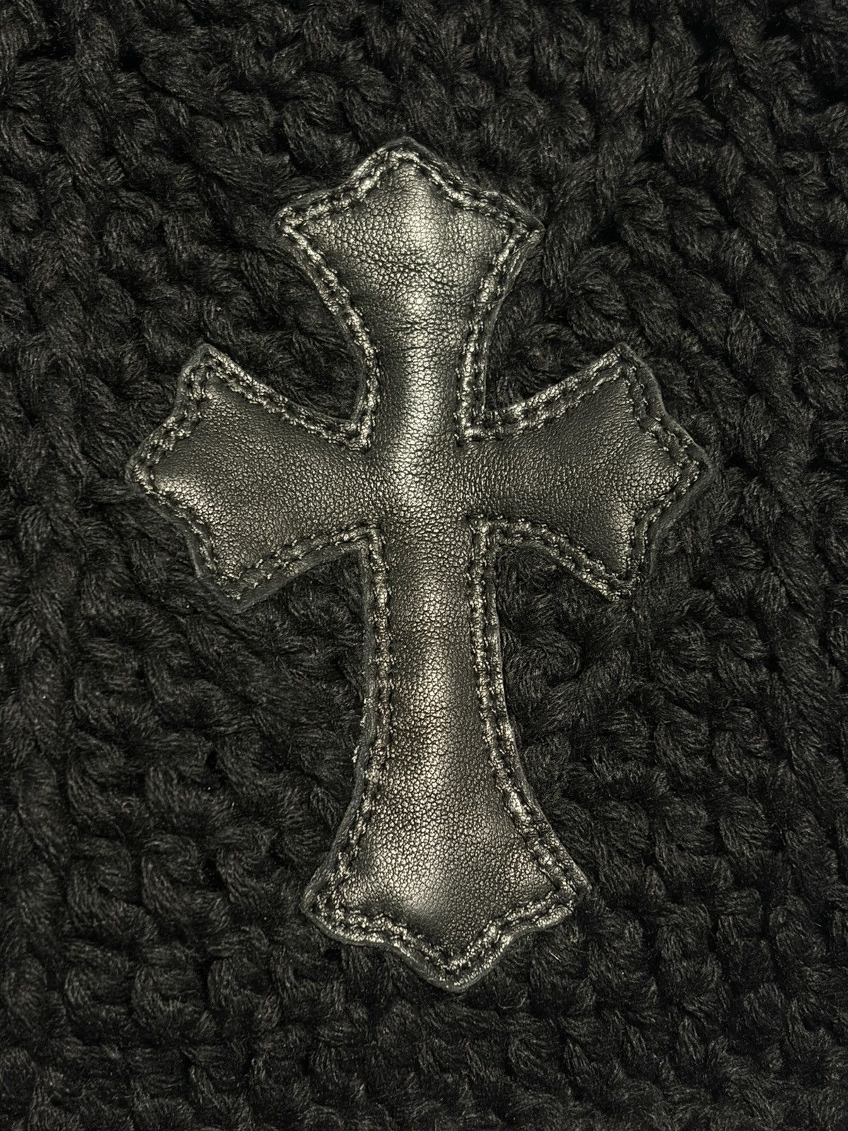 Chrome Hearts Chrome Hearts Cross Patch Cashmere Knitted Beanie Size ONE SIZE - 1 Thumbnail