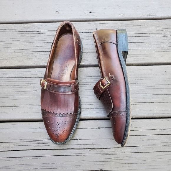 Allen Edmonds × Vintage Vintage 80s Allen Edmonds Montague Kiltie Monk Strap Loafer Size US 8.5 / EU 41-42 - 9 Thumbnail