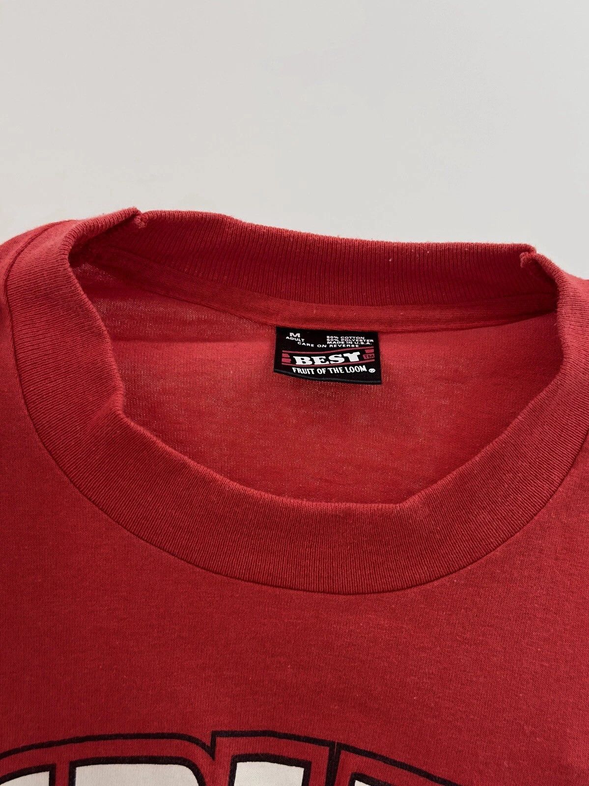 Fruit Of The Loom Vintage 1990s Indiana University Shirt Single Stitch NCAA Size US M / EU 48-50 / 2 - 9 Thumbnail